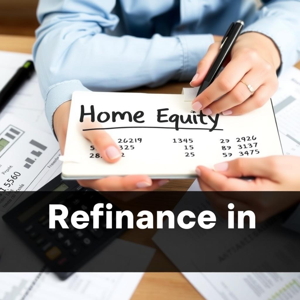 Homeowner calculating equity for FHA cash-out refinancing.