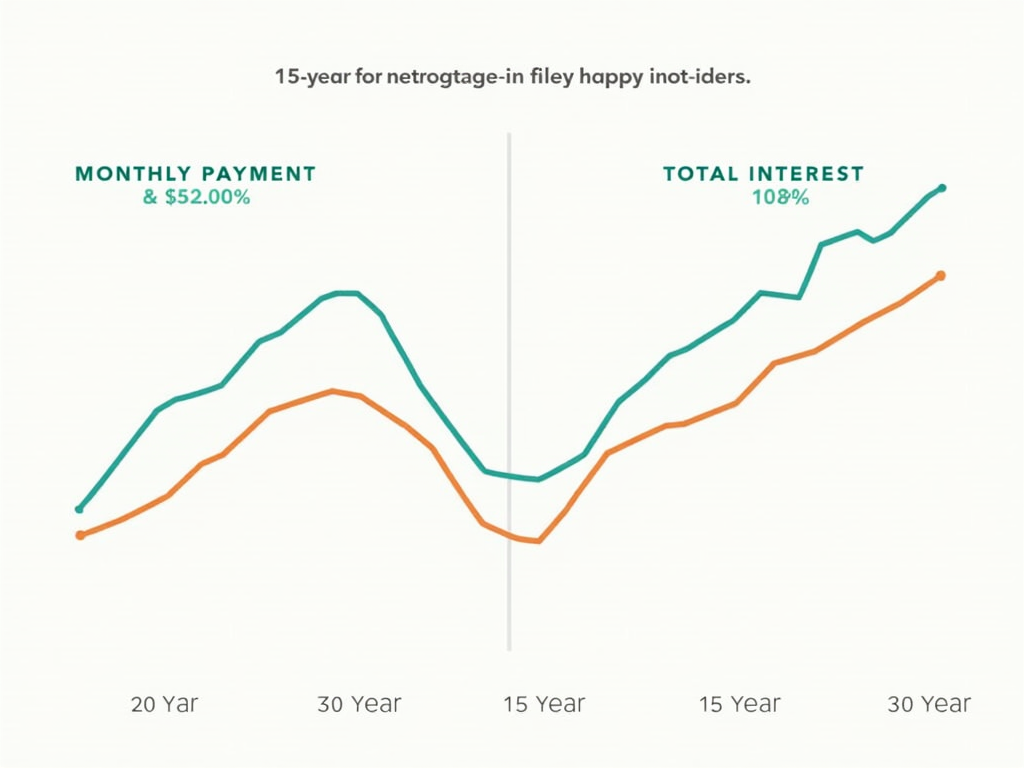 Graph comparing 30-year and 15-year mortgage costs