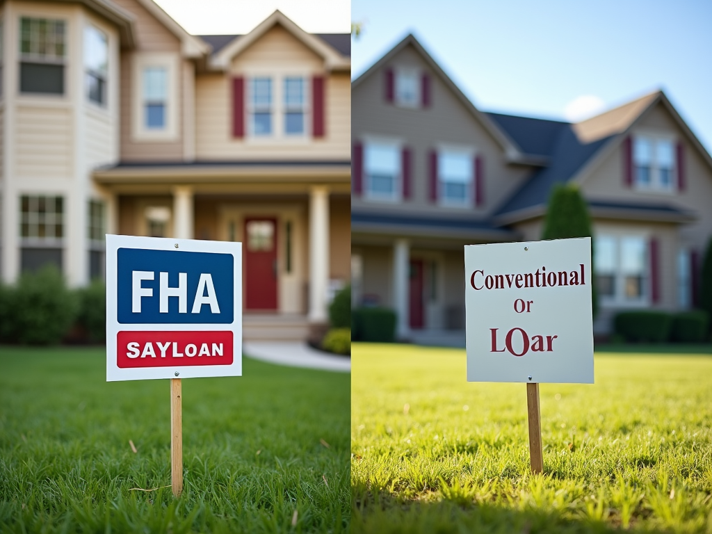 FHA vs. conventional loan house comparison