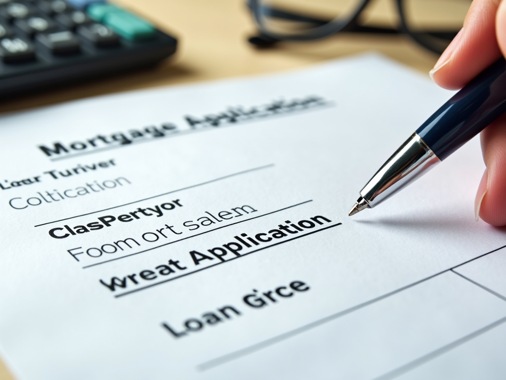 Mortgage application form being filled out for an FHA loan