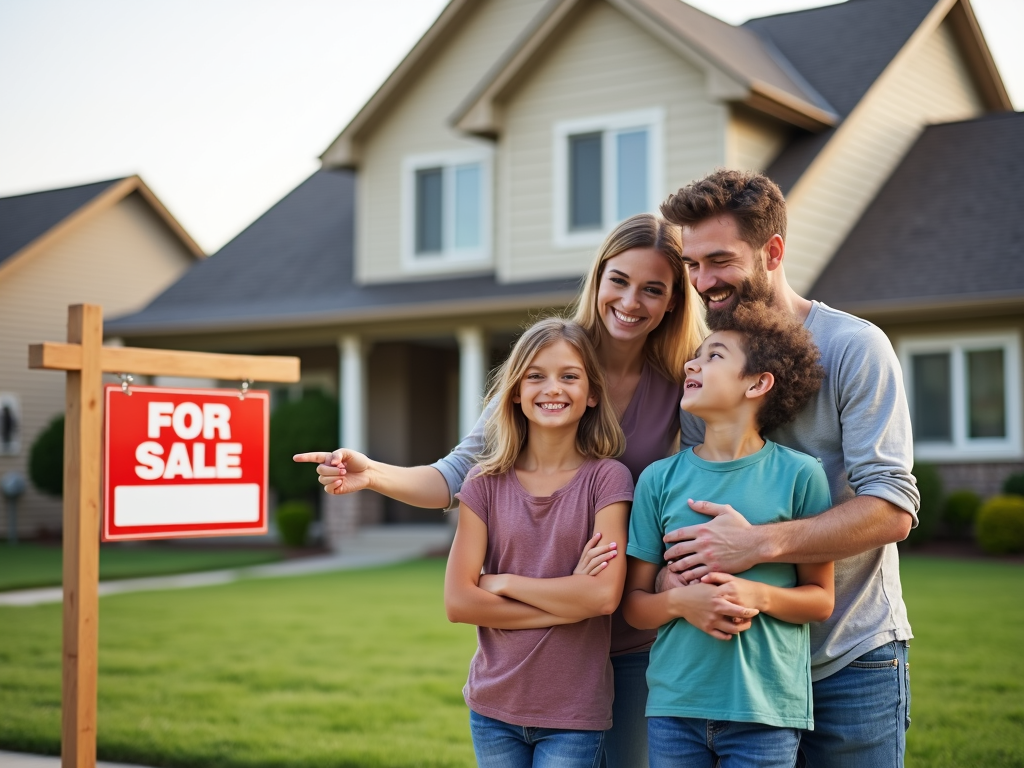 Family excited about buying their first home