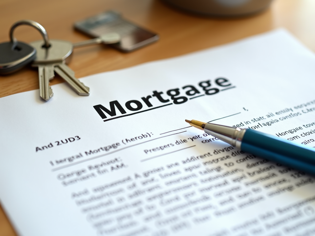 Signing an FHA mortgage agreement at closing.