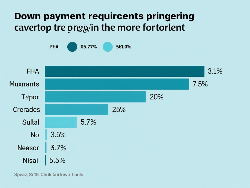Comparison of down payment requirements for FHA and conventional loans.