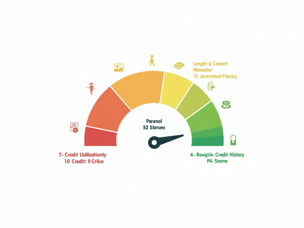 Credit score factors infographic
