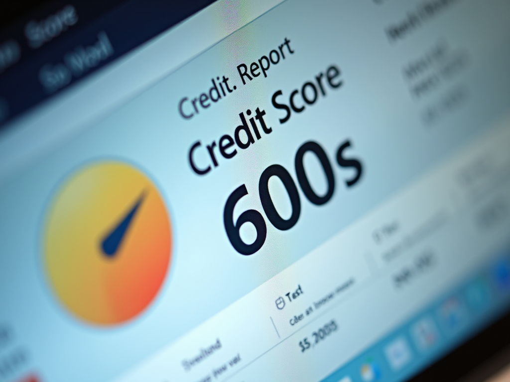 Credit report displaying a credit score for FHA loan eligibility