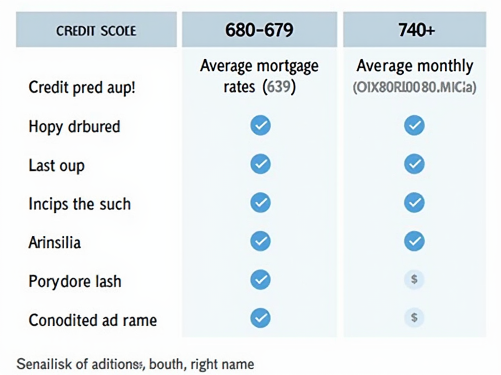 Table of mortgage rates by credit score
