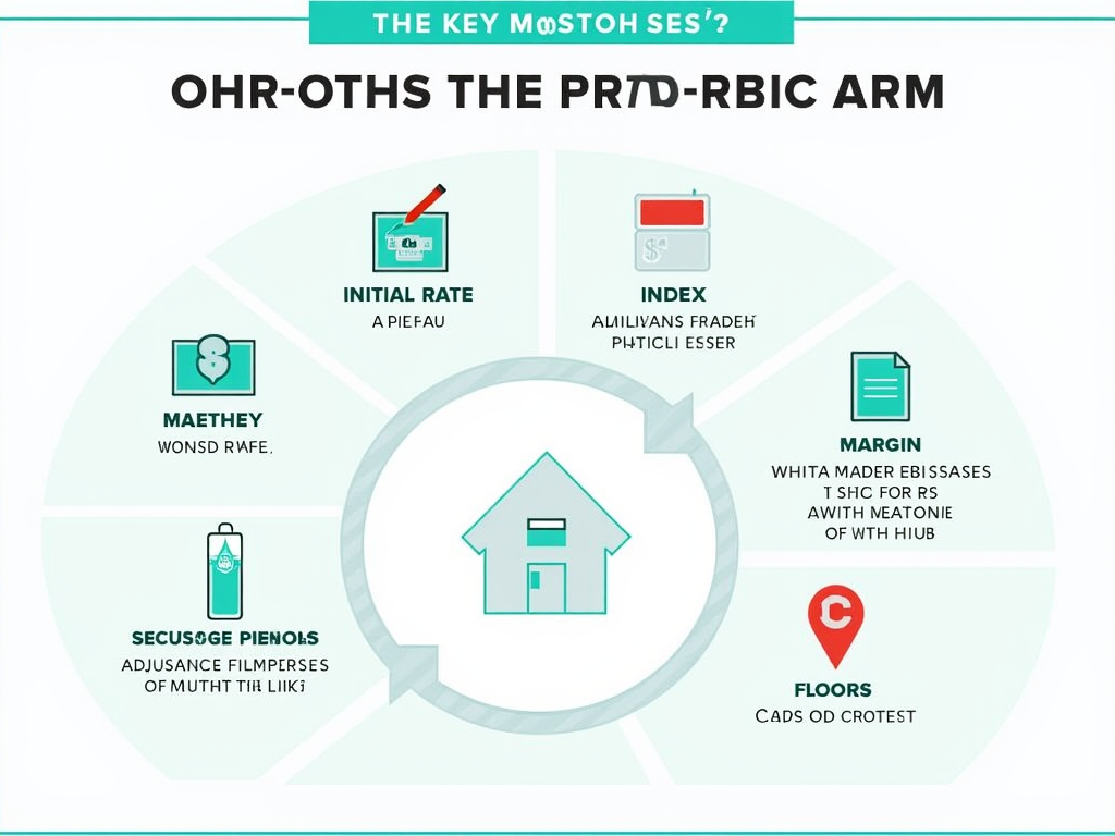 Infographic illustrating the components of an adjustable-rate mortgage.