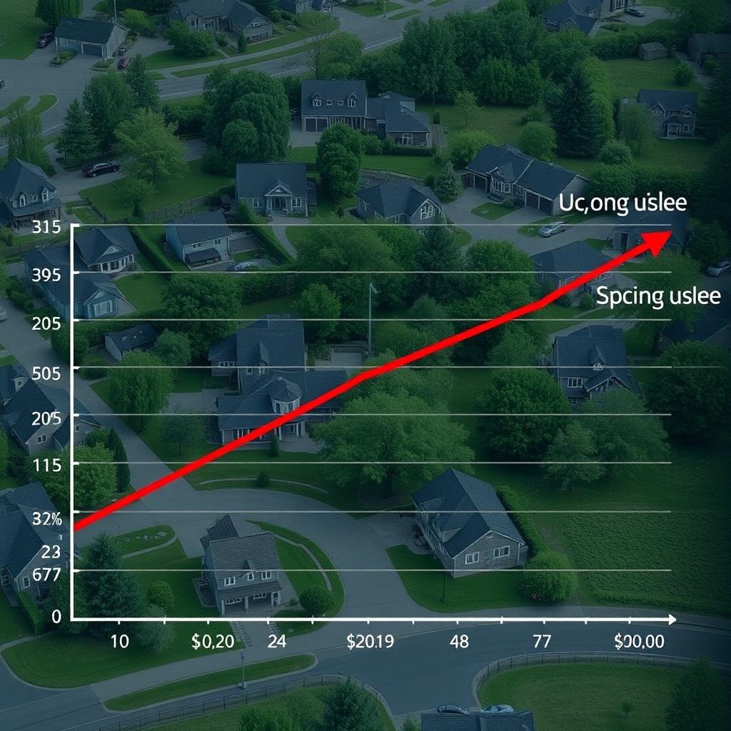 Graph comparing home values