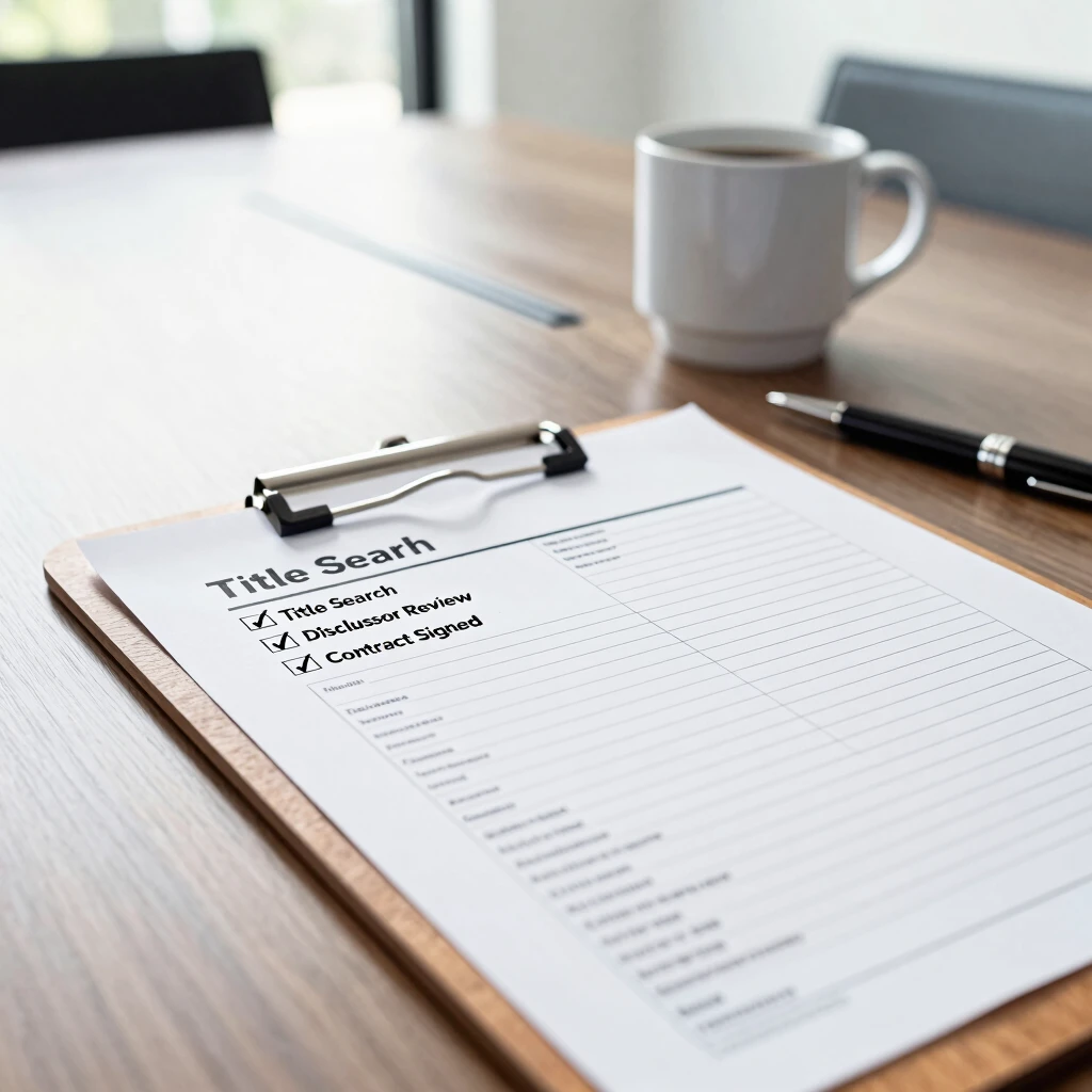 Real estate compliance checklist on a desk