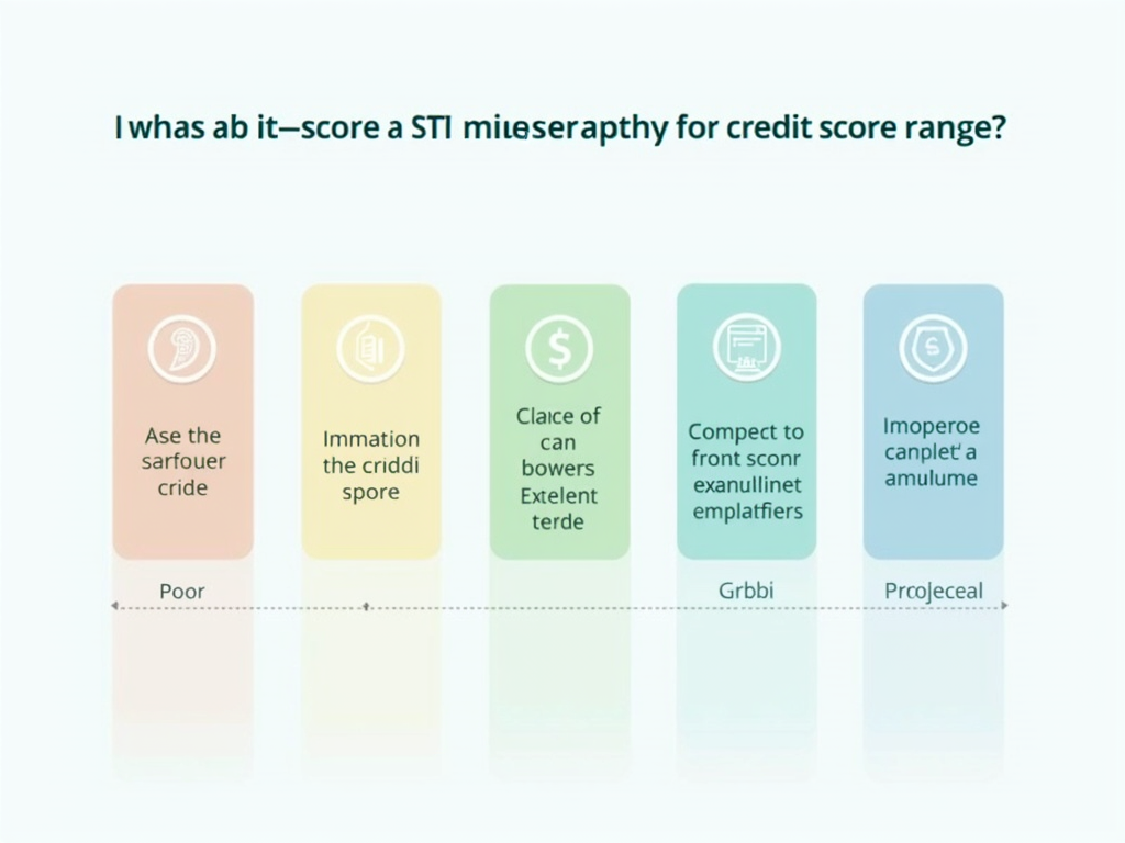 Credit score range chart from poor to excellent.