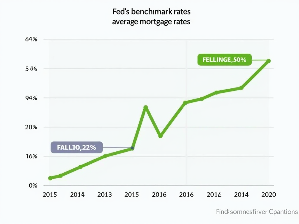 Chart showing how Fed rates affect mortgage rates