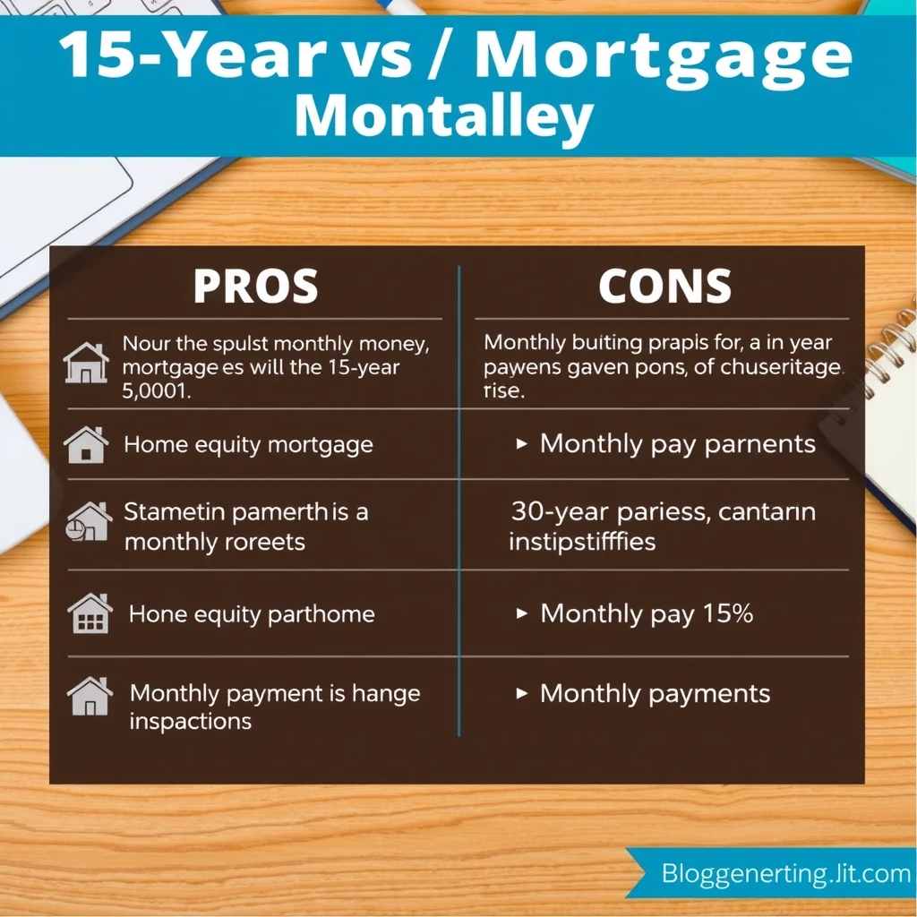 Chart comparing mortgage term pros and cons