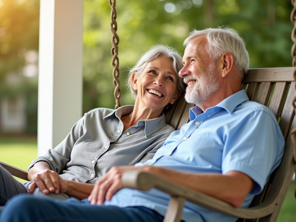 Senior couple enjoying FHA Reverse Mortgage benefits
