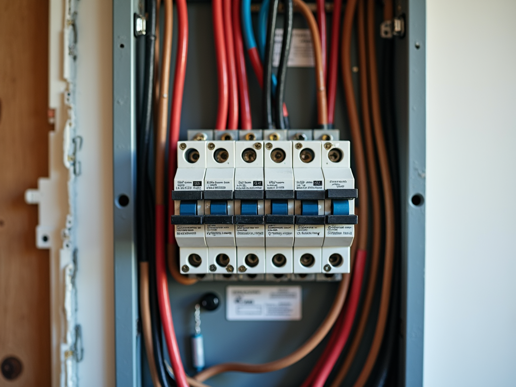 Modern electrical panel in a home