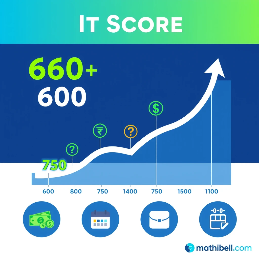 Chart of improving credit score for better mortgage