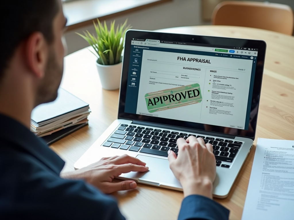 Lender approving an FHA appraisal report