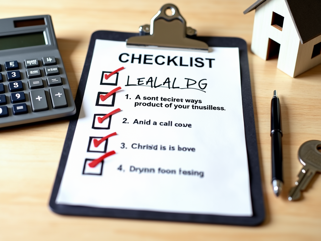 Home sale checklist and keys