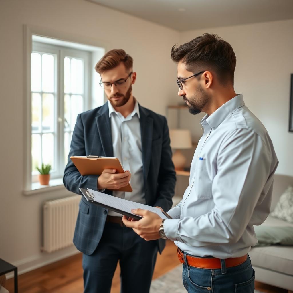 Professional appraiser inspecting a home for an FHA appraisal