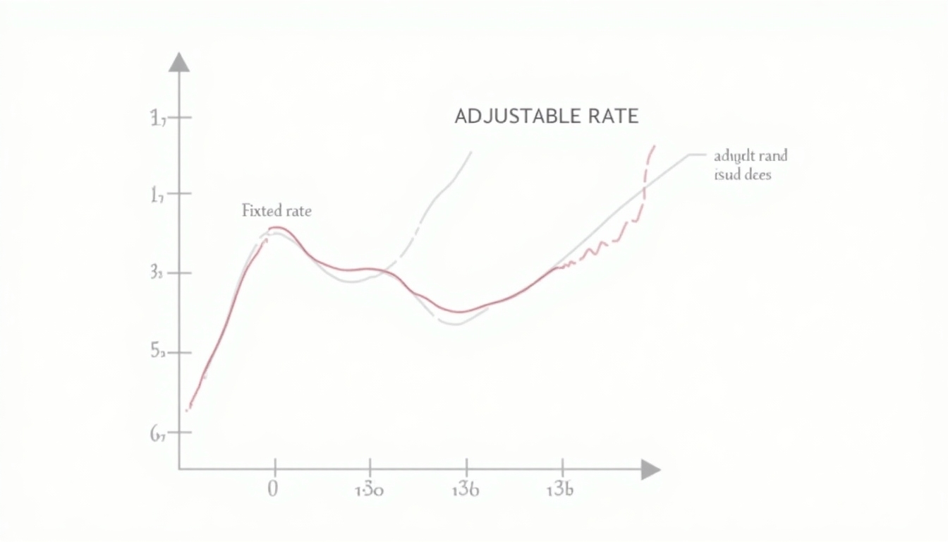 Fixed vs. adjustable mortgage rates graph