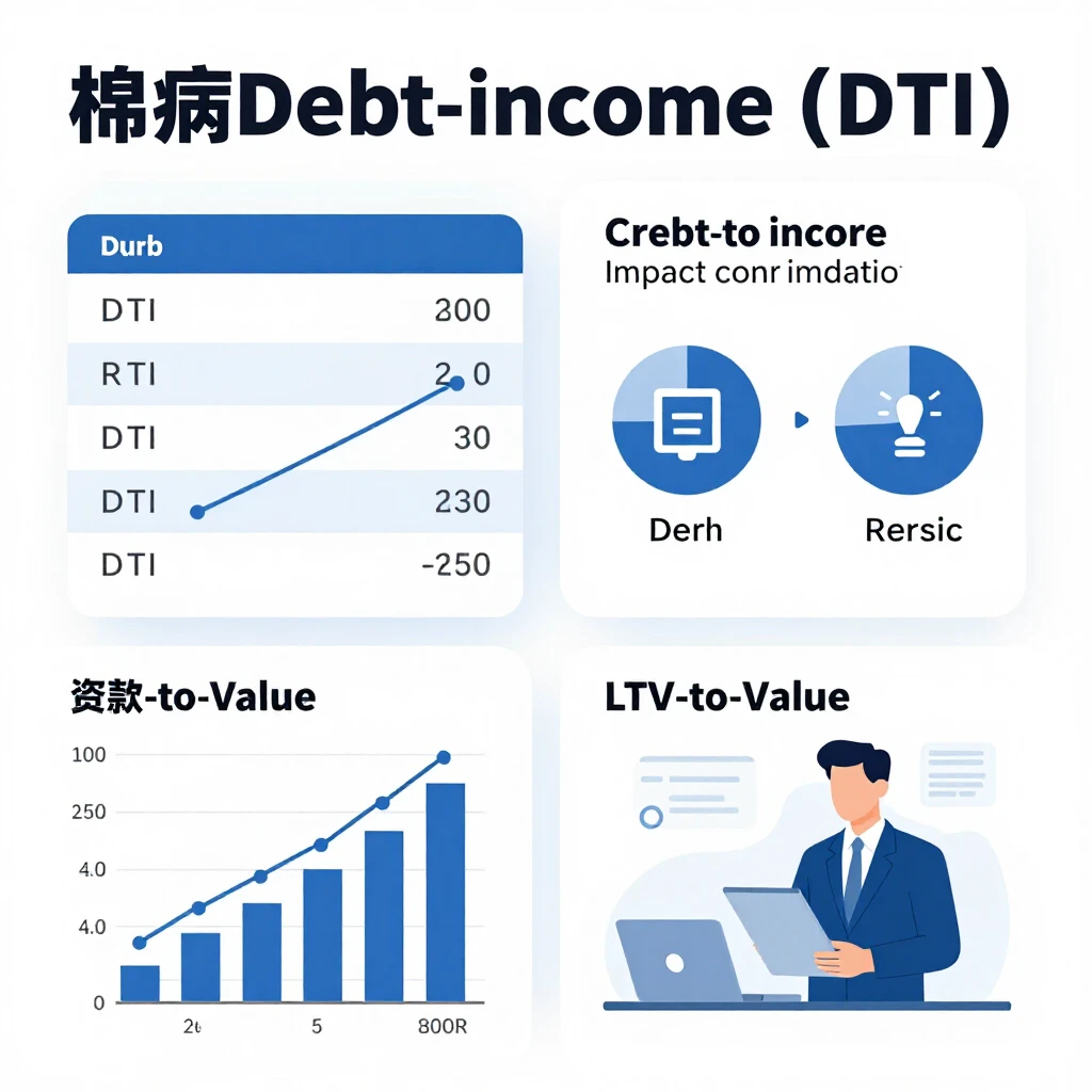 Infographic showing key financial ratios like DTI for mortgage approval
