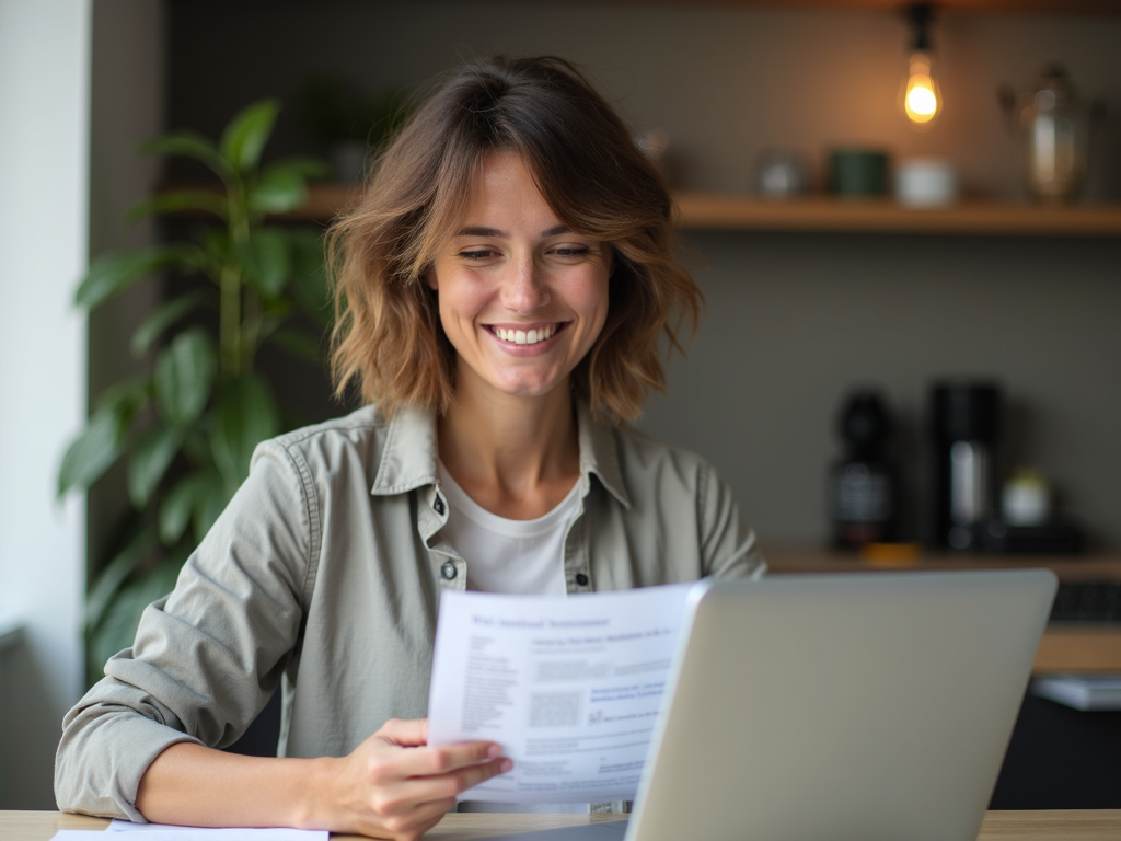 Person paying bills online