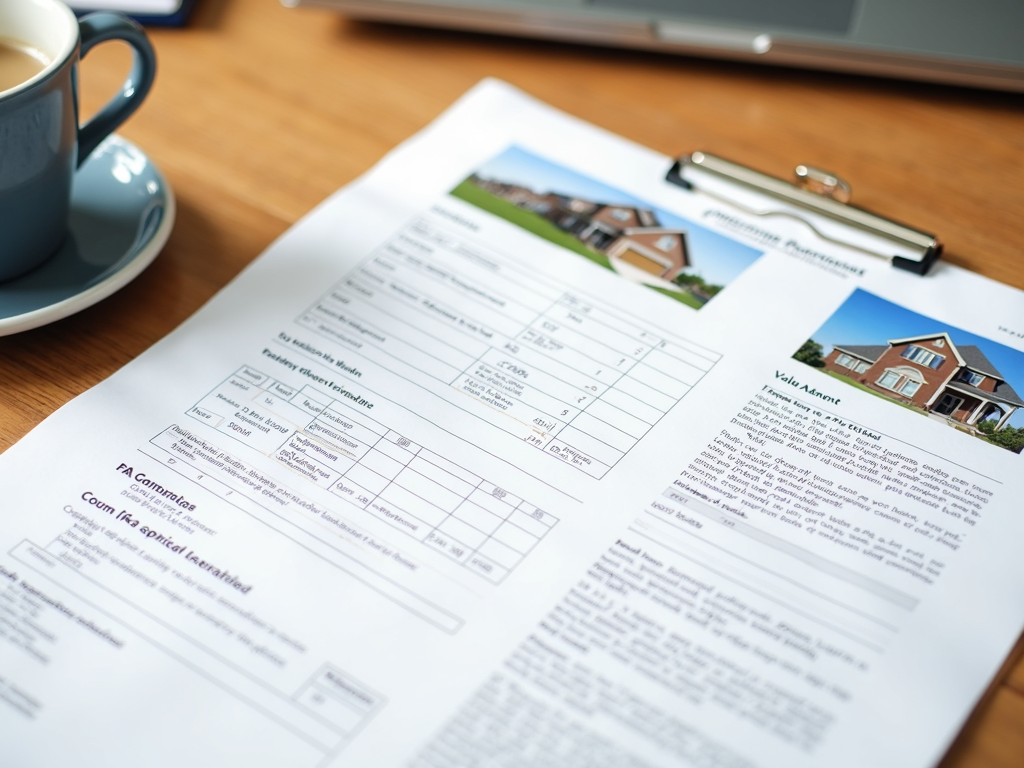 FHA appraisal report laid out on a table