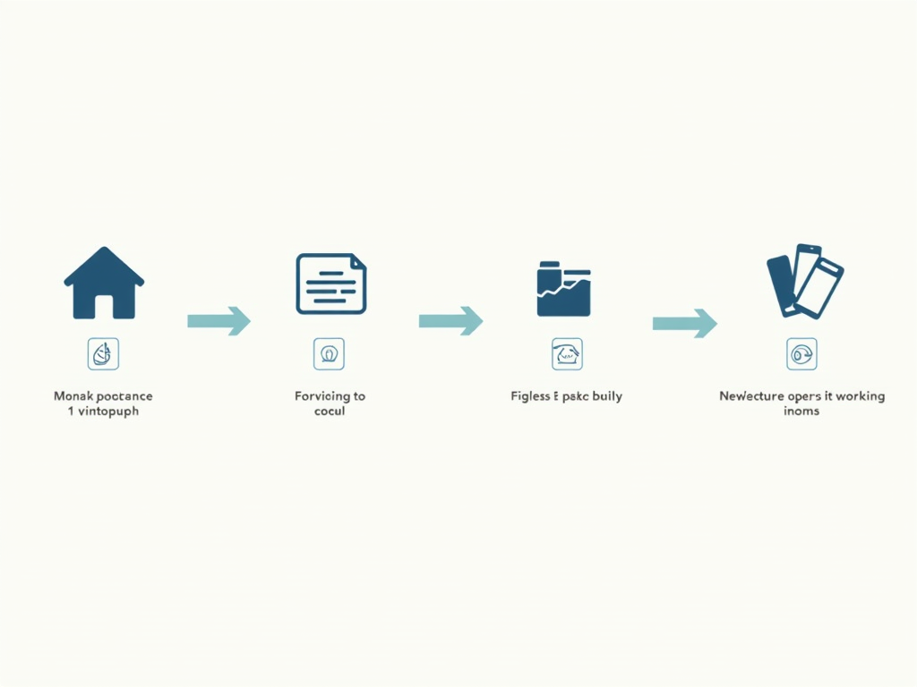 Mortgage application process infographic