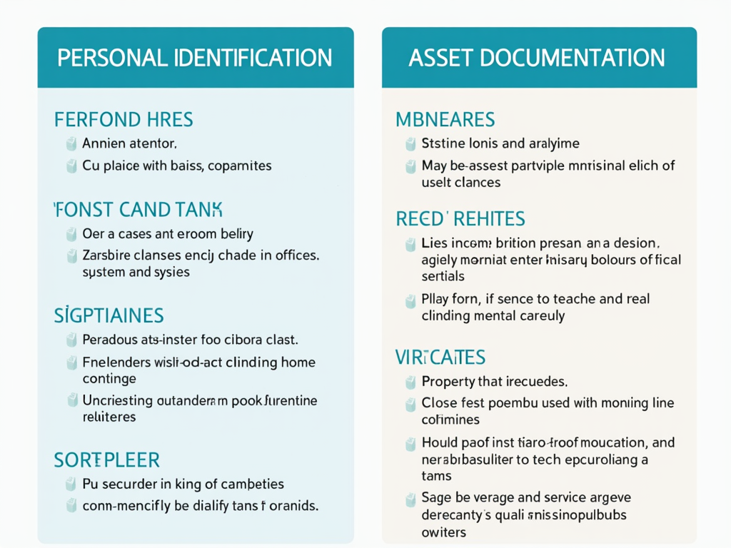 A graphical checklist illustrating the FHA Loan Documentation requirements