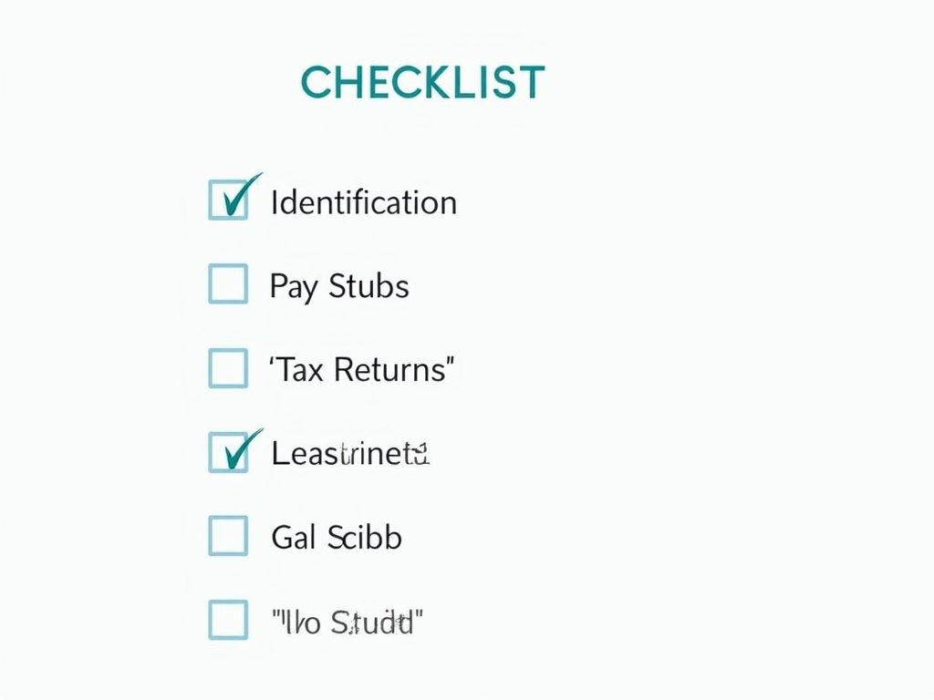 Checklist of documents for FHA pre-approval