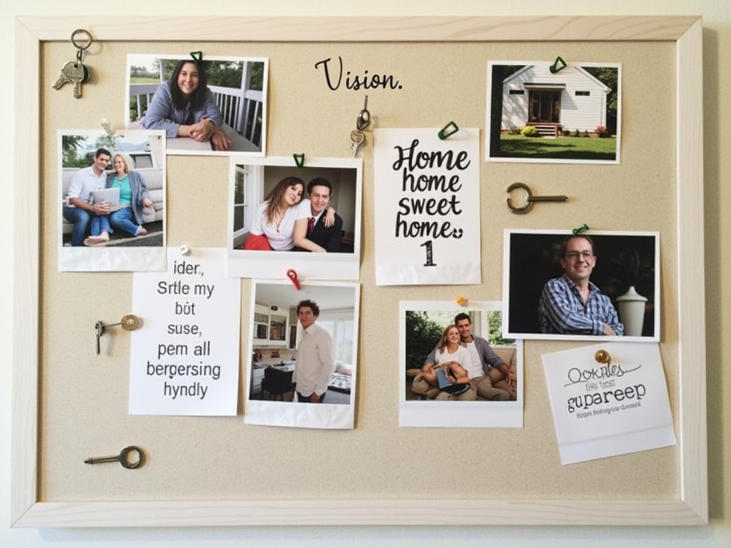 Vision board for home goals