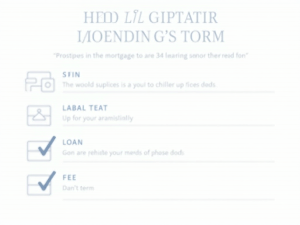 Mortgage term agreement checklist