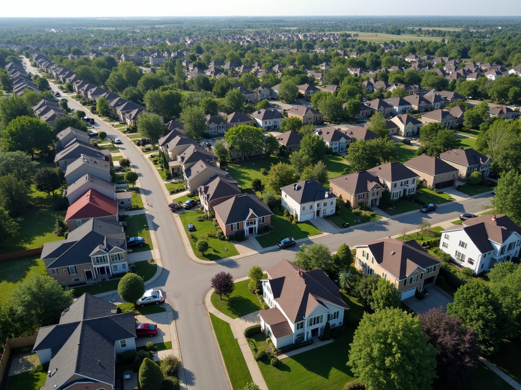 Suburban neighborhood showcasing homes accessible with FHA loans