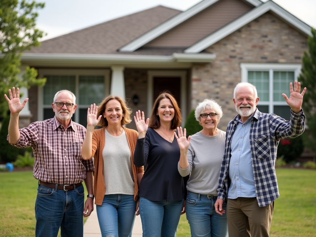 Happy homeowners