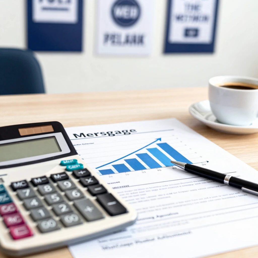 Financial planning desk with credit tools