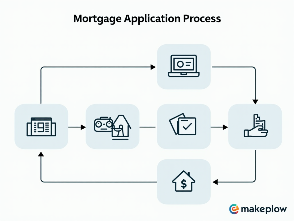 Mortgage application process flowchart