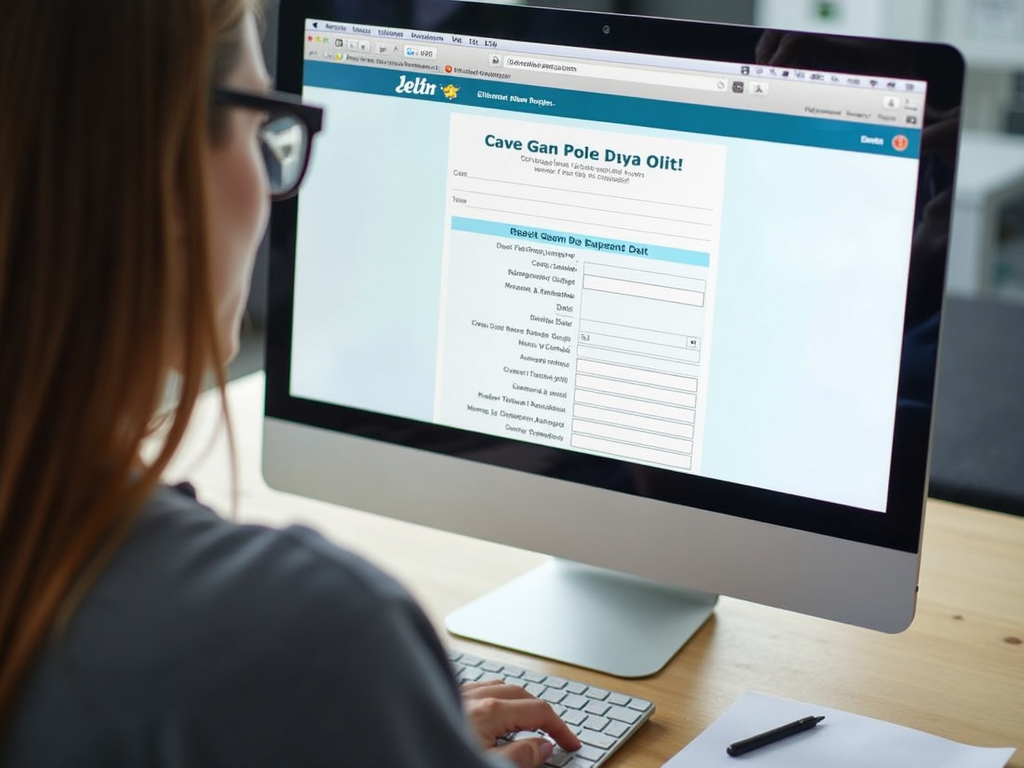 Applying for a loan online.
