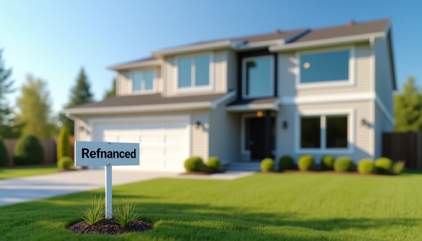 Home with refinanced mortgage