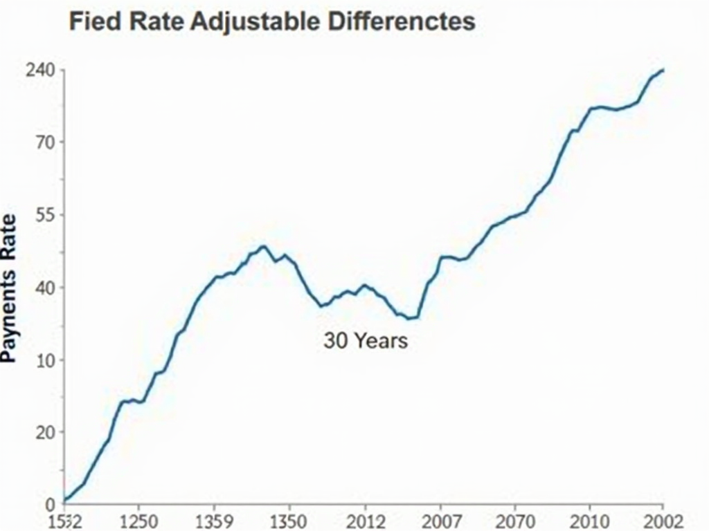 Fixed vs. adjustable-rate payment graph