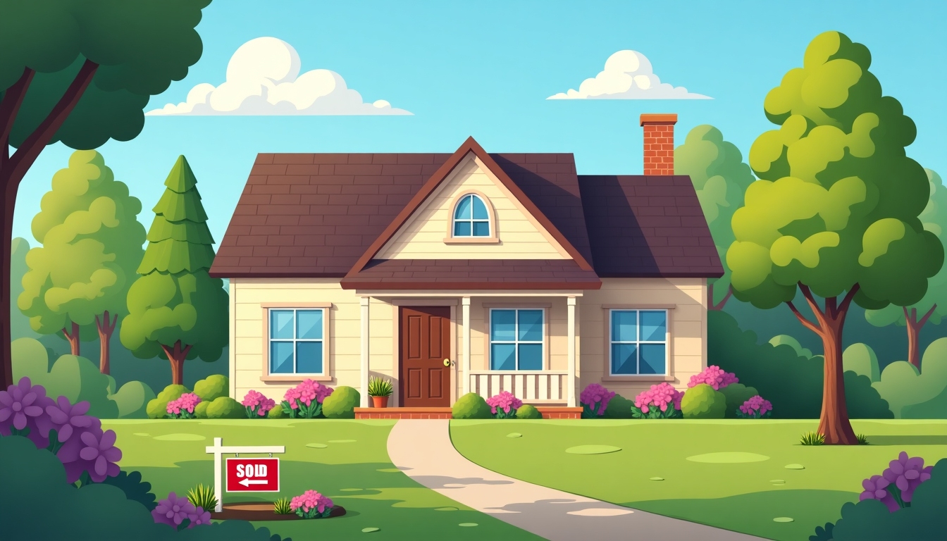 Home with sold sign after refinancing