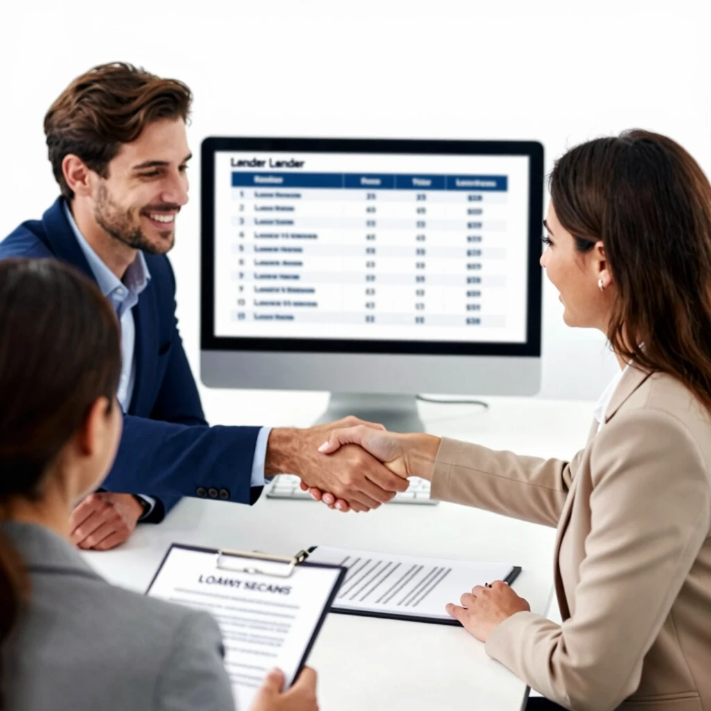 Mortgage experts consulting clients on top lender options