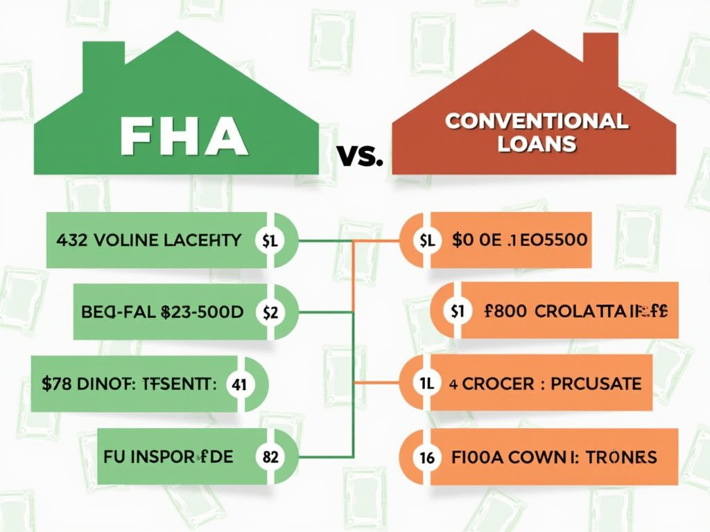 FHA vs. conventional loan comparison chart
