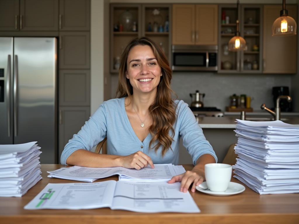 Borrower preparing documents for FHA loan application