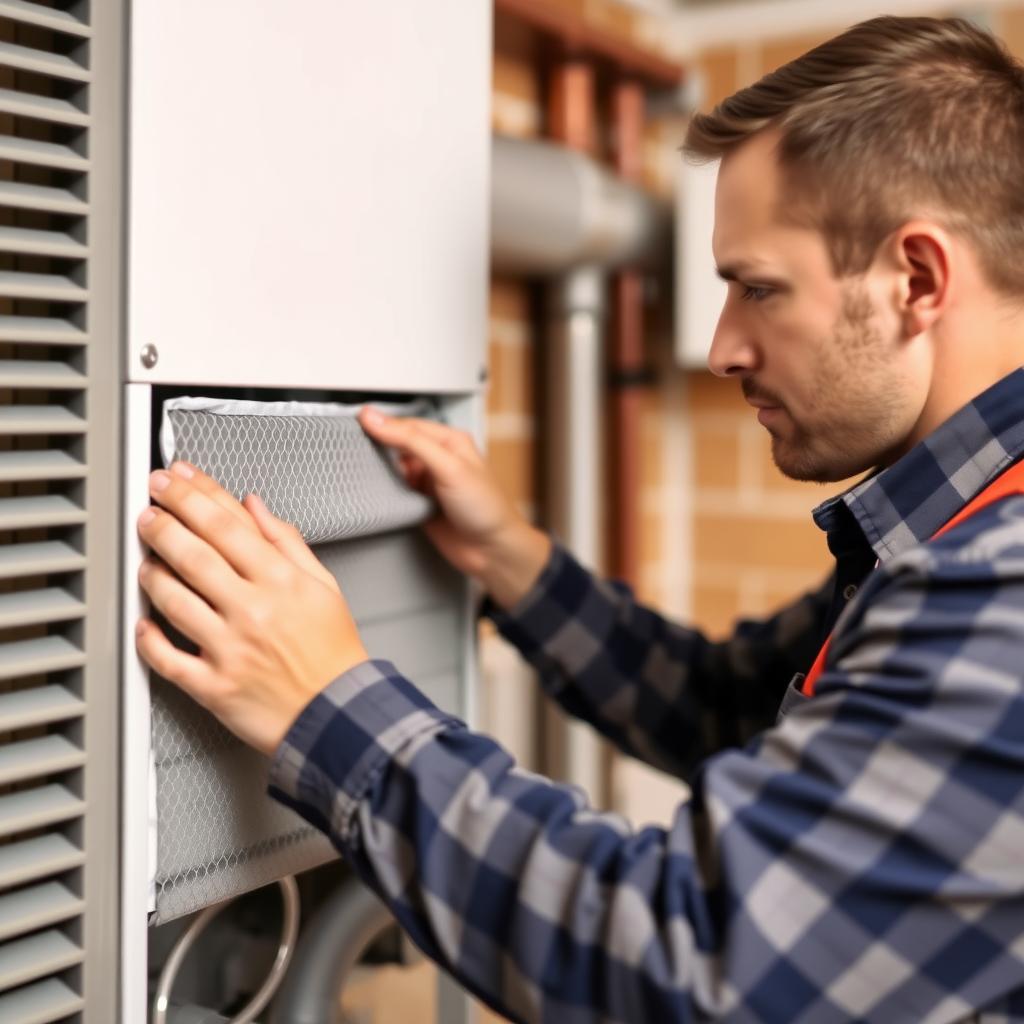 HVAC technician servicing system