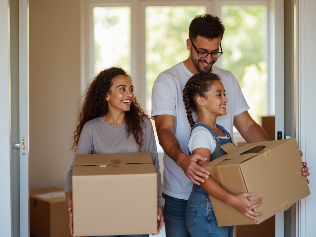 Family moving into new home