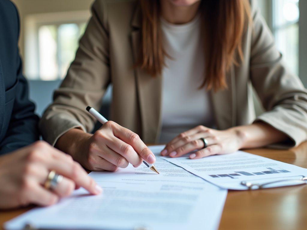A borrower reviewing mortgage documents with a lender, emphasizing the need for clear communication.