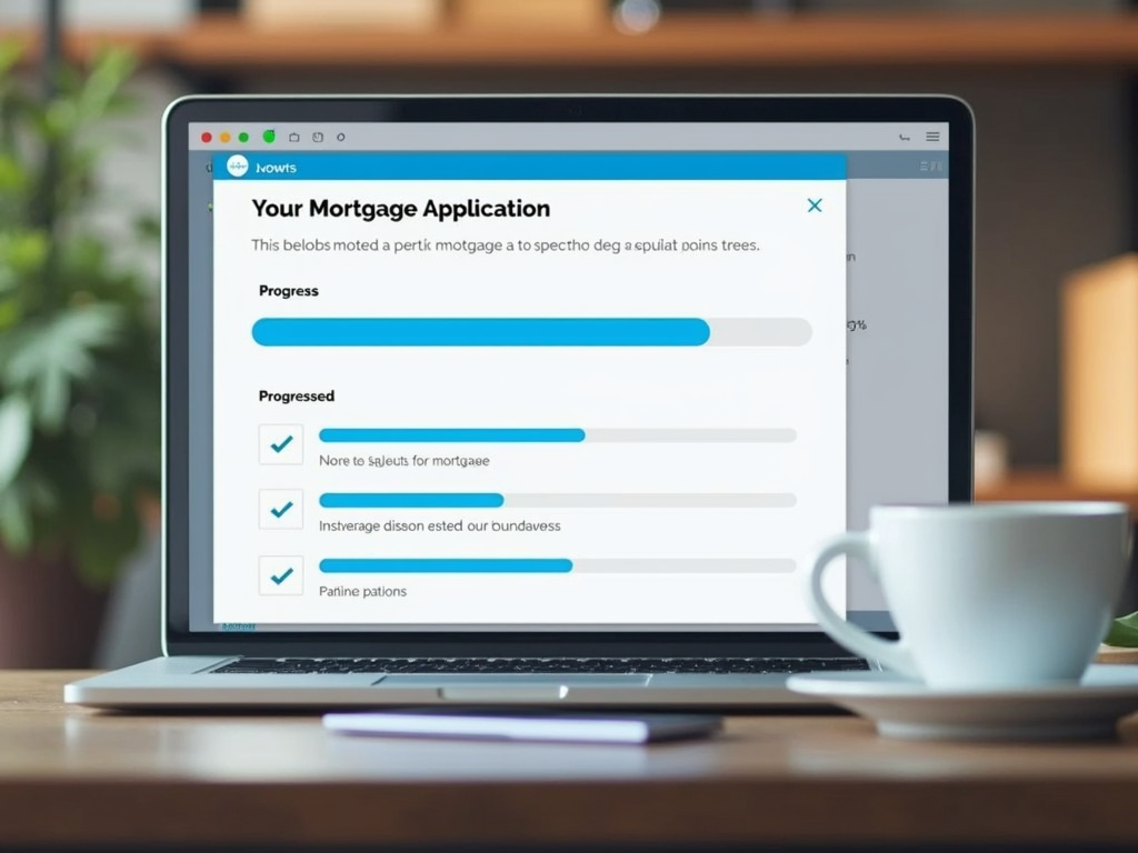 Online mortgage application tracking