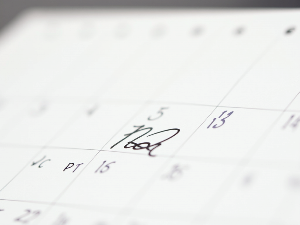Calendar with payment reminders.