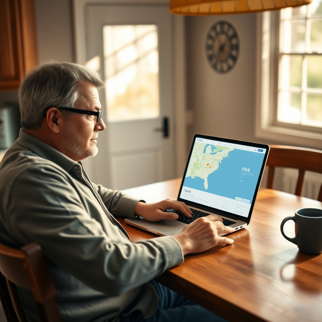 Homebuyer researching FHA loan limits on the HUD website