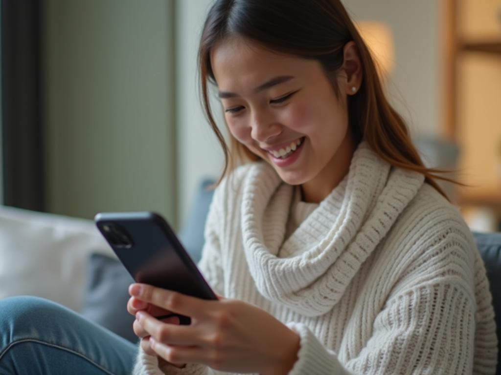 Person checking credit score on smartphone