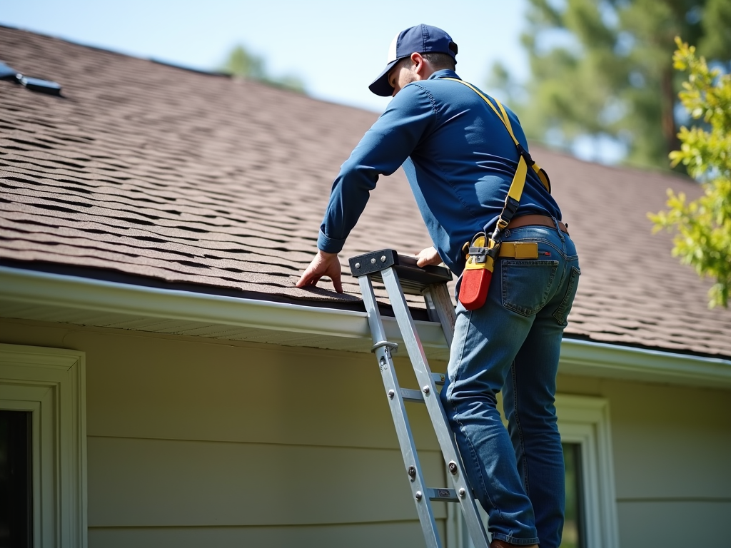 Home inspector at work